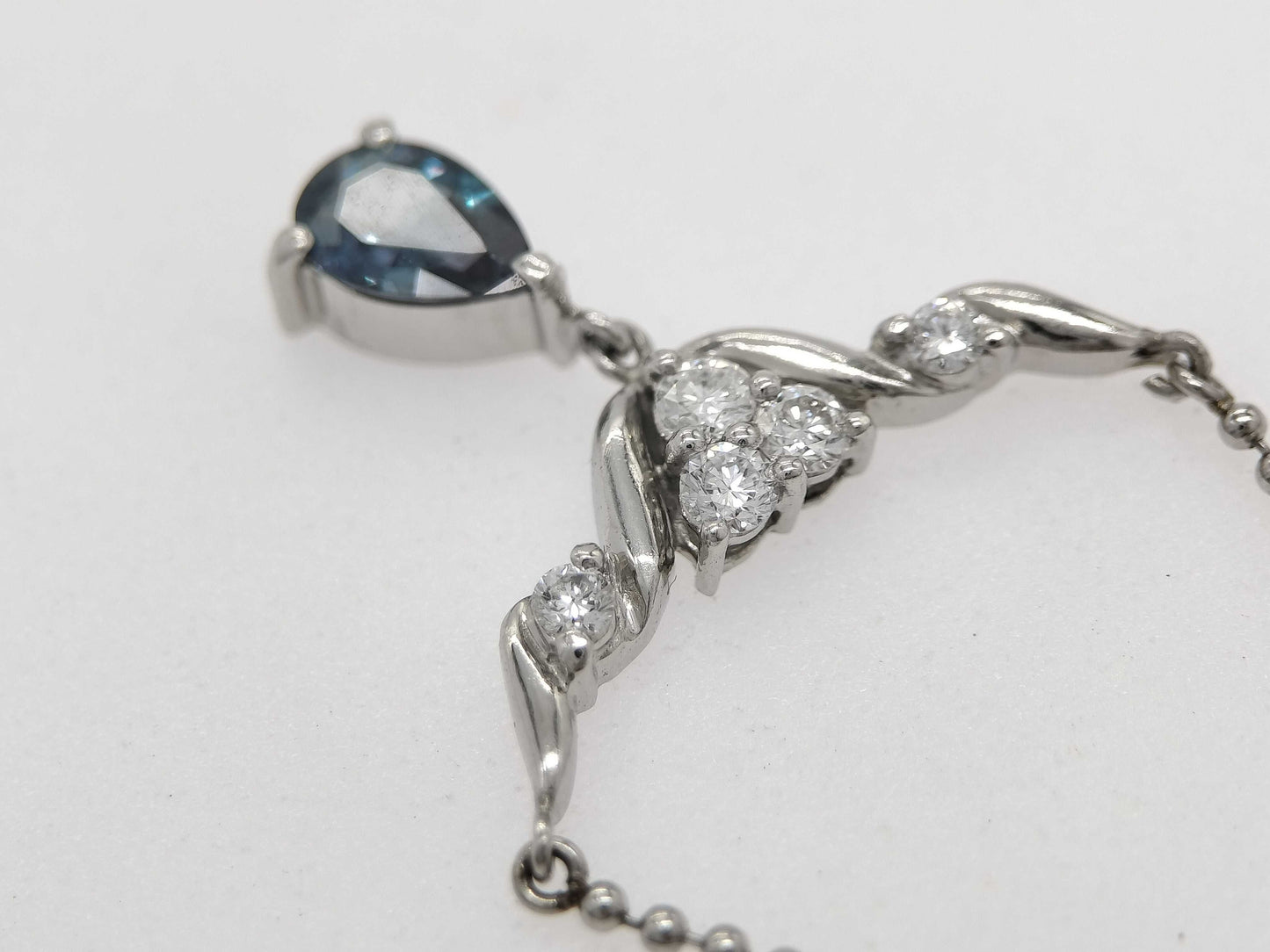 AX 0.35ct D 0.15ct PT900/850 3.9g Necklace