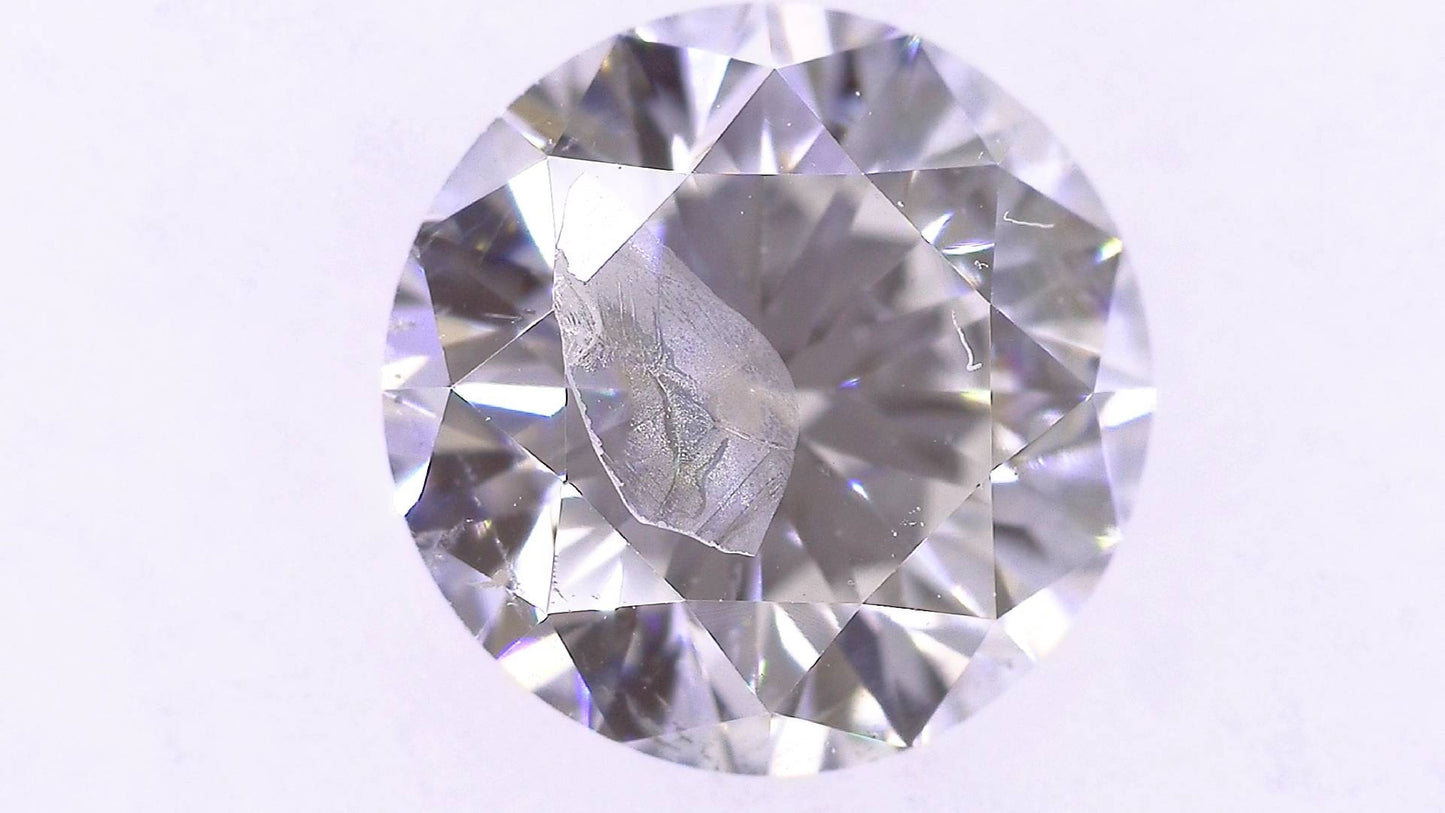 1.019ct H I-2 FAIR/GD/VG NONE NATURAL 6.11-6.17X3.98mm Loose Diamond