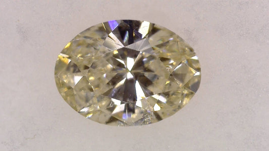 0.386ct L ) FAINT BROWN SI-2 ****/GD/GD STRONG BLUE NATURAL 5.75-4.22X2.57mm OV Diamond Loose
