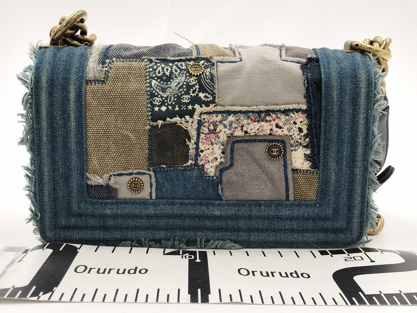CHANEL Boy Chanel 20 Denim Chain Shoulder Bag Shoulder Bag