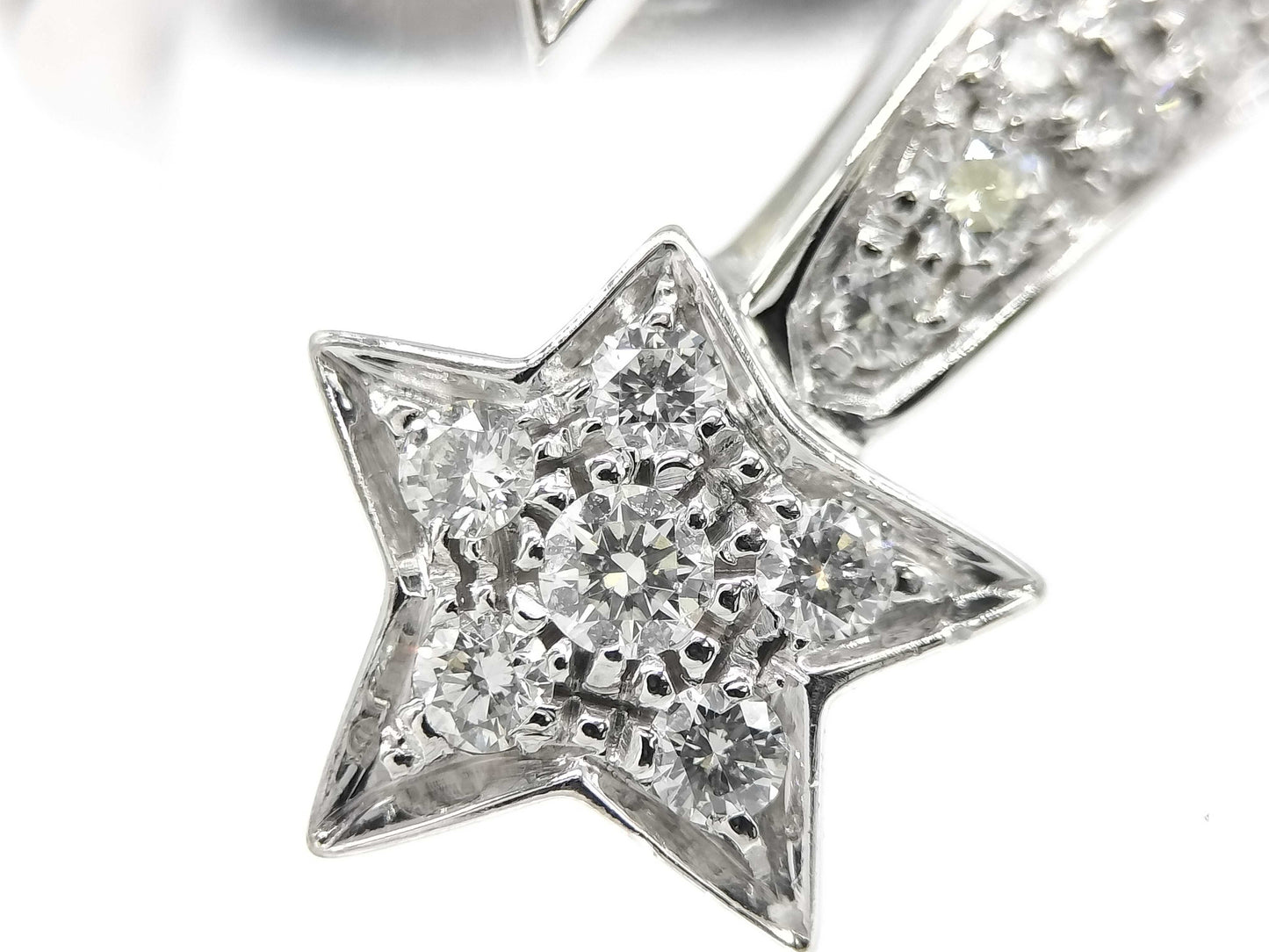 CHANEL Comet #46 Diamond Ring, White Gold, OR750, 6.8g
