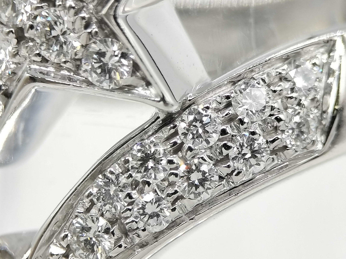 CHANEL Comet #46 Diamond Ring, White Gold, OR750, 6.8g