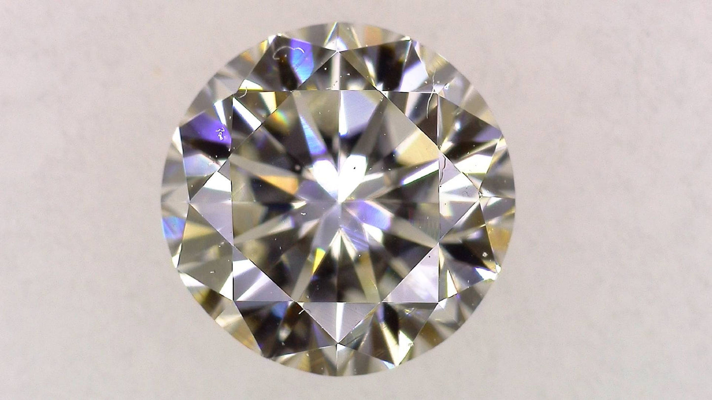 1.009ct I SI-1 ****/GD/GD NONE NATURAL 5.93-6.04X4.09mm RD Loose Diamond