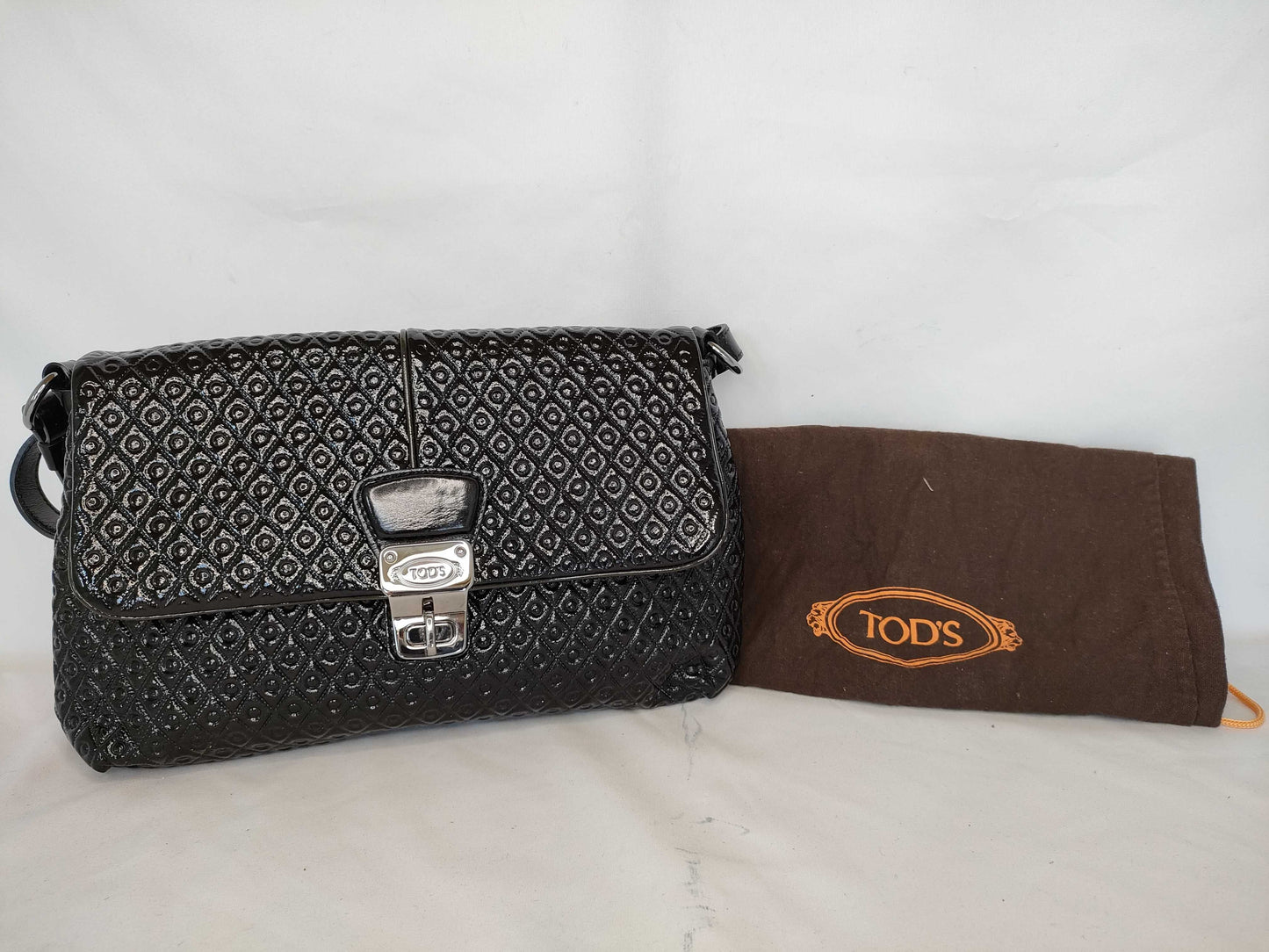 TODS Patent Chien Handbag