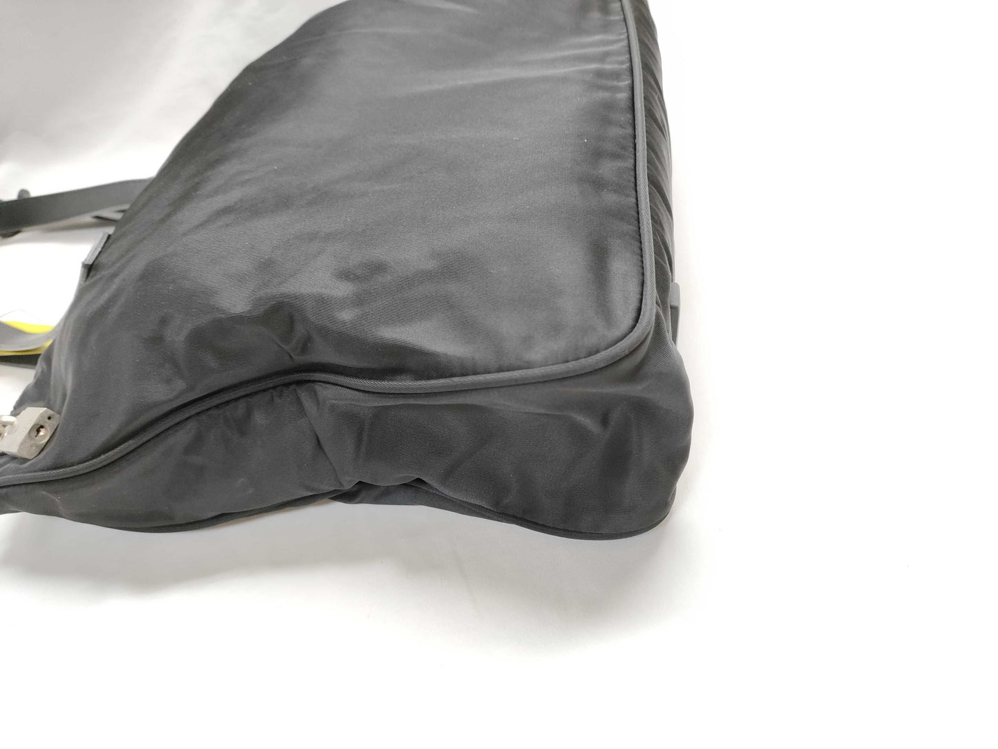 PRADA nylon and leather tote bag
