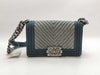 CHANEL Boy Chanel Chevron Denim Shoulder Bag 20862150