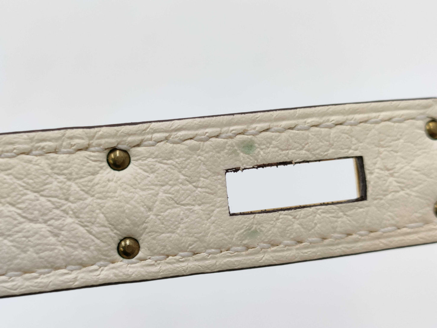 HERMES Kelly 28 Twilly Togo Nata U Stamp Handbag