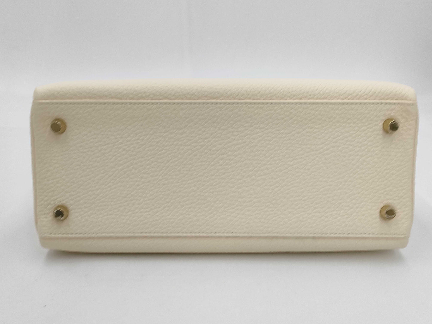 HERMES Kelly 28 Twilly Togo Nata U Stamp Handbag