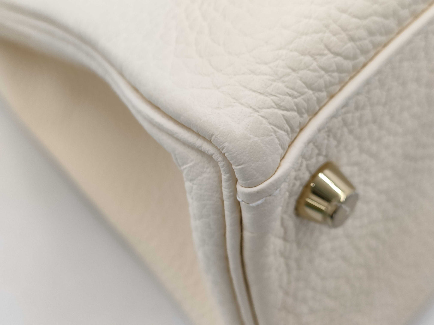 HERMES Kelly 28 Twilly Togo Nata U Stamp Handbag
