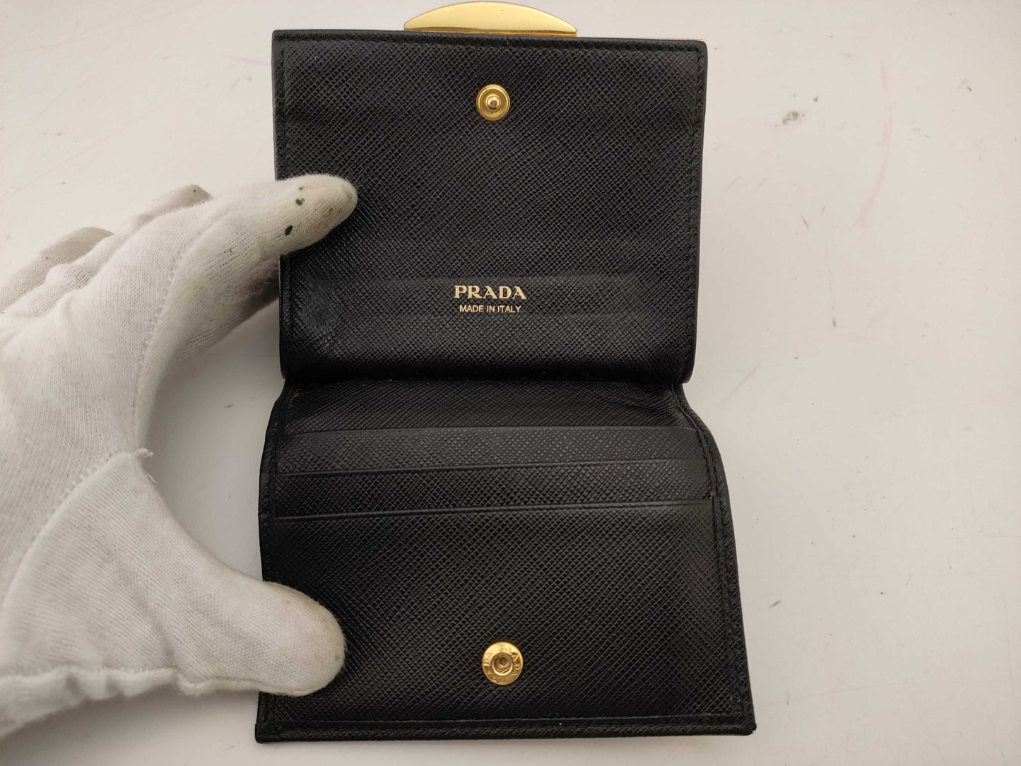 PRADA Saffiano Compact Wallet