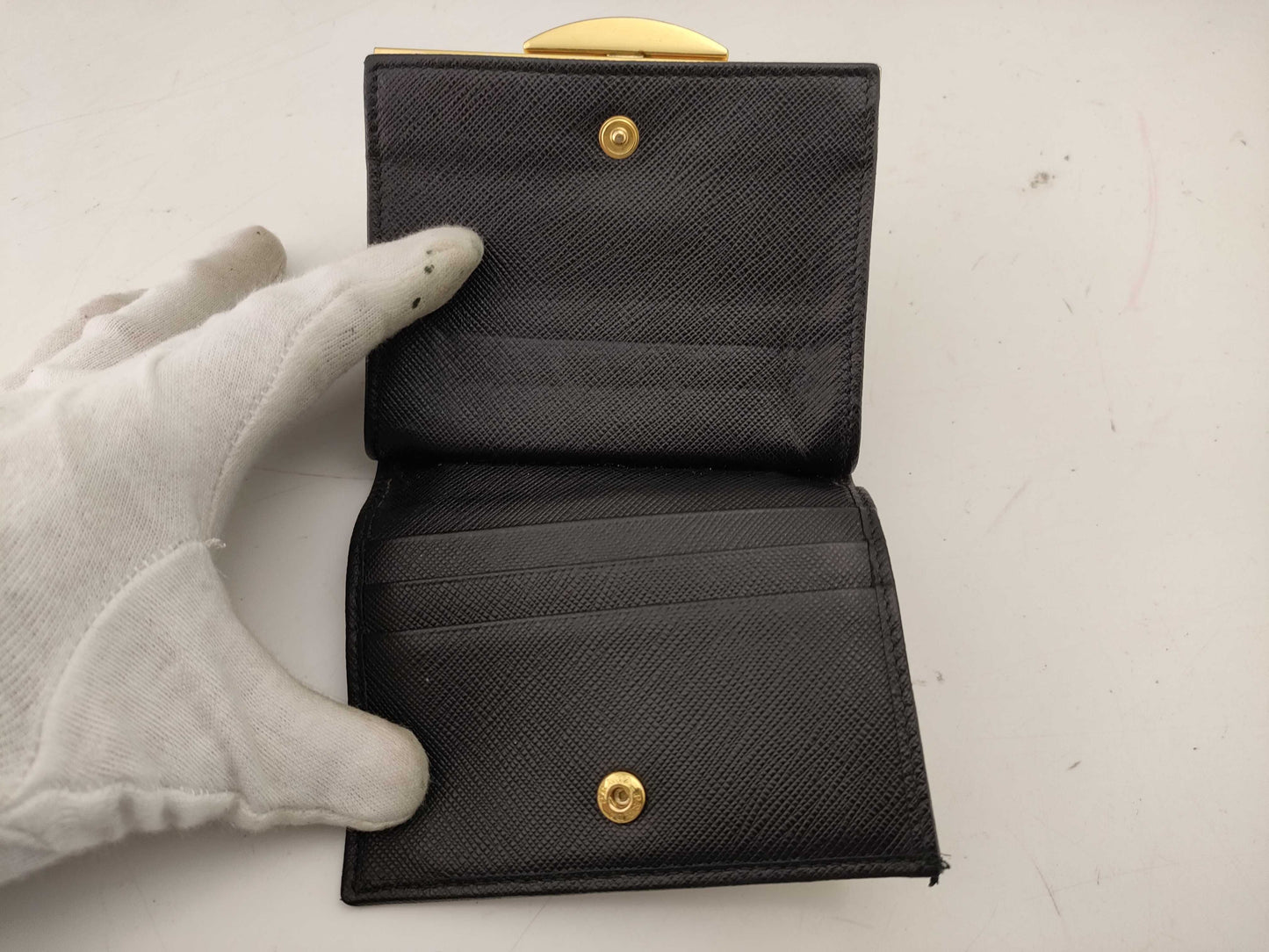 PRADA Saffiano Compact Wallet