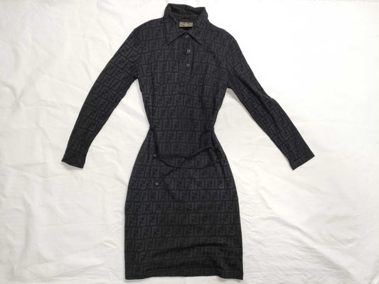 FENDI Zucca print dress, black