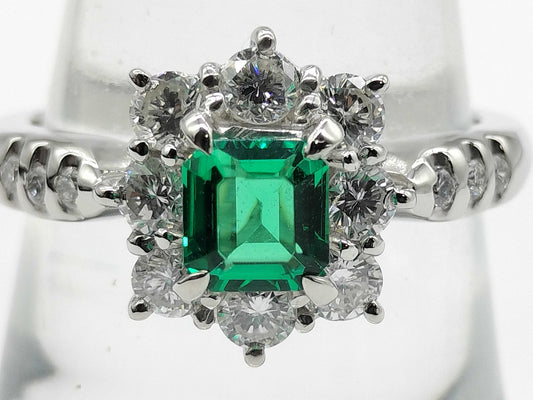 Non-Oil E0.62ct D0.8ct Pt900 7.3g Ring