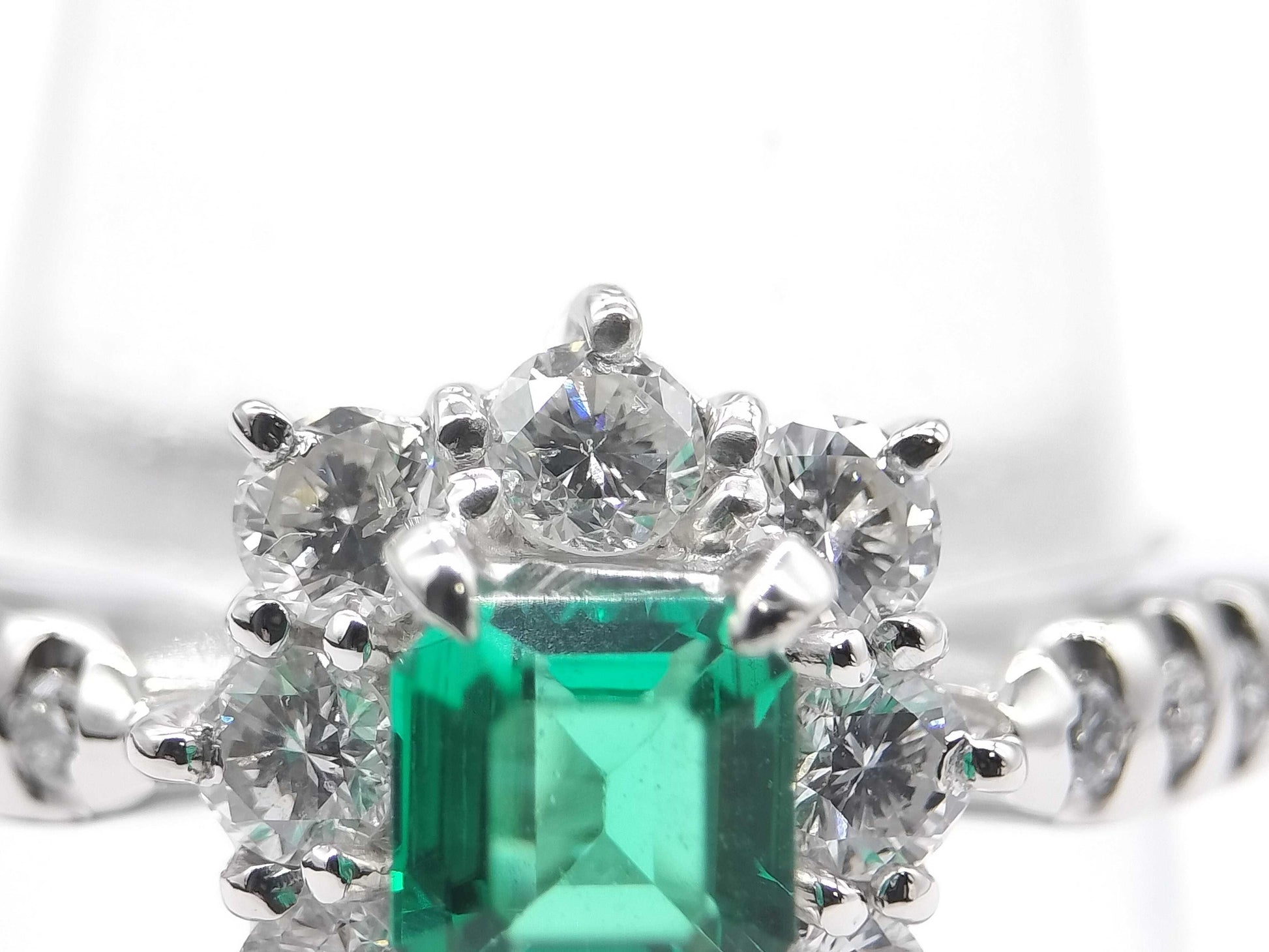 Non-Oil E0.62ct D0.8ct Pt900 7.3g Ring