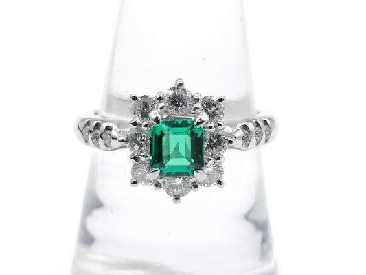 Non-Oil E0.62ct D0.8ct Pt900 7.3g Ring
