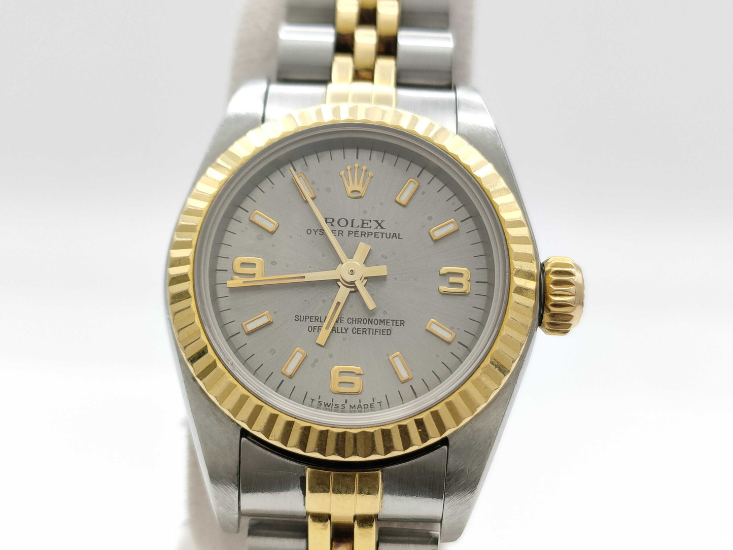 ROLEX 67193 U2*1**2 Gray Dial Women's Watch