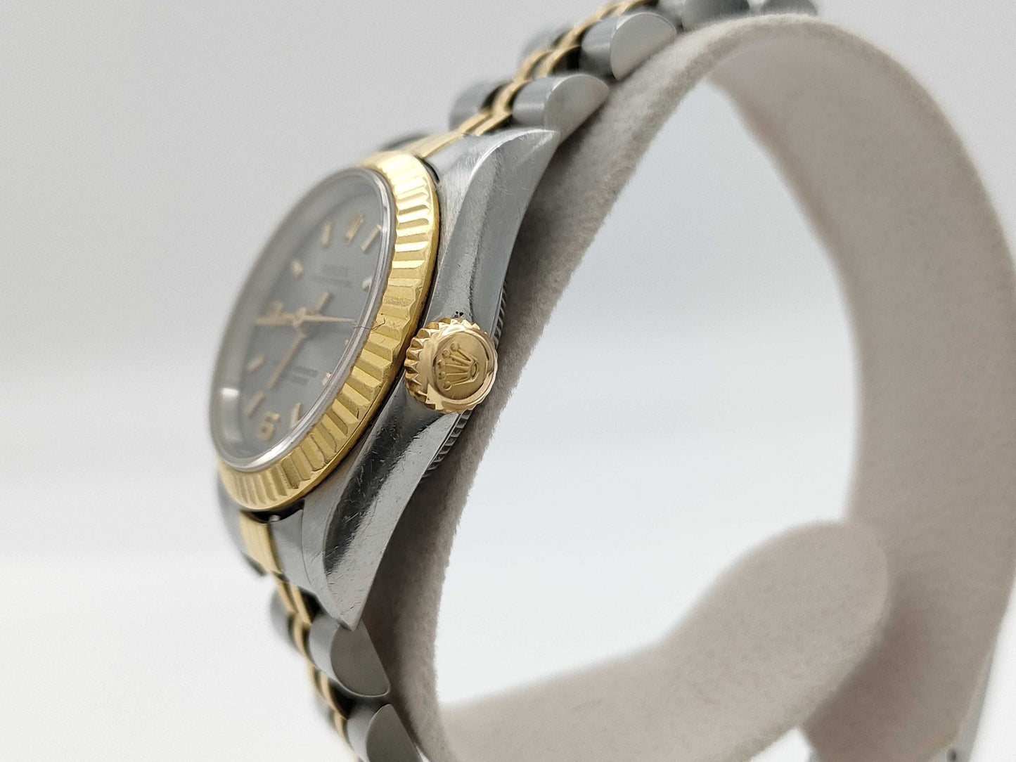ROLEX 67193 U2*1**2 Gray Dial Women's Watch