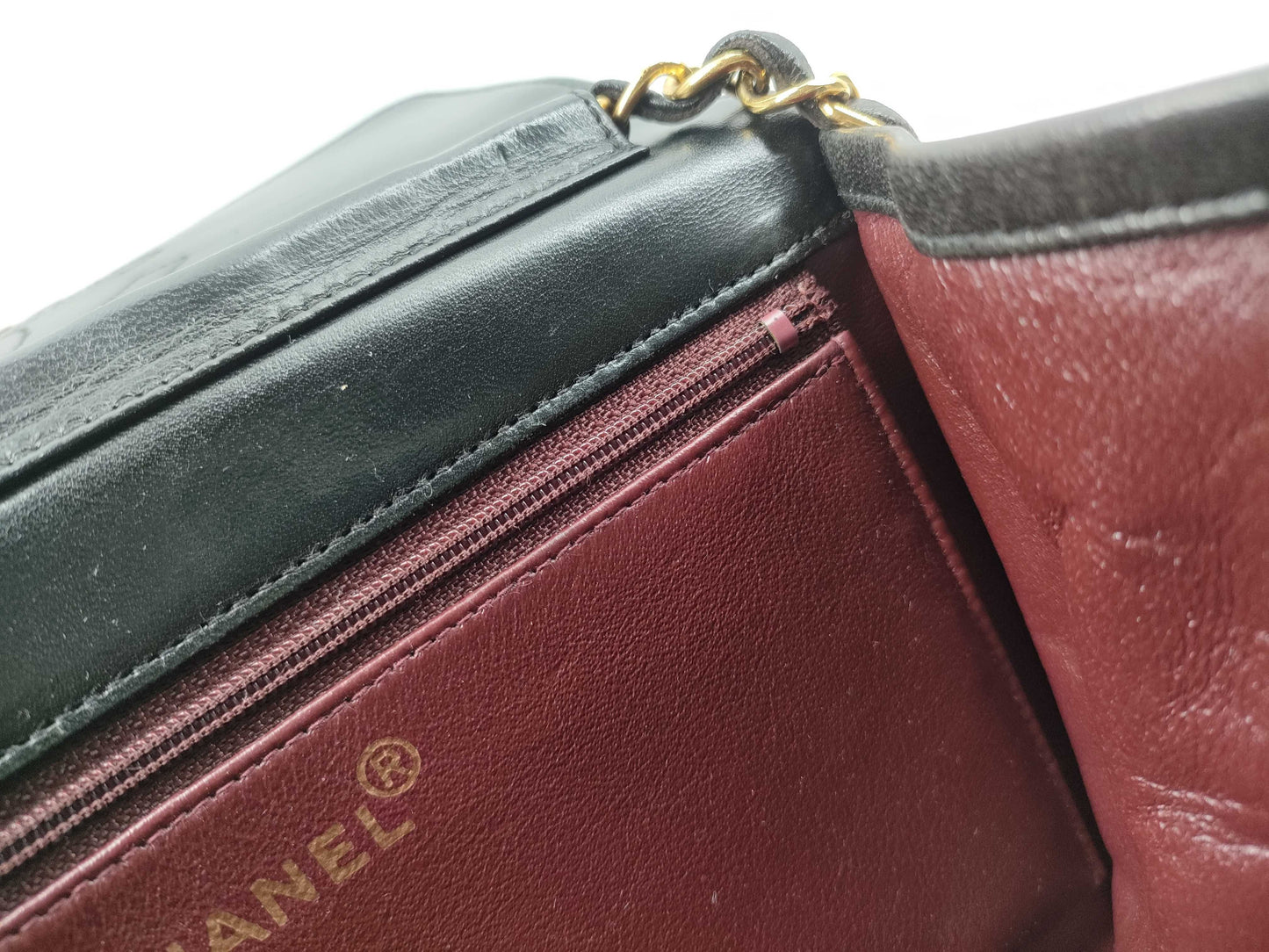 CHANEL Lambskin Matelasse 22 S Flap S Chain Push Lock Gold Shoulder Bag