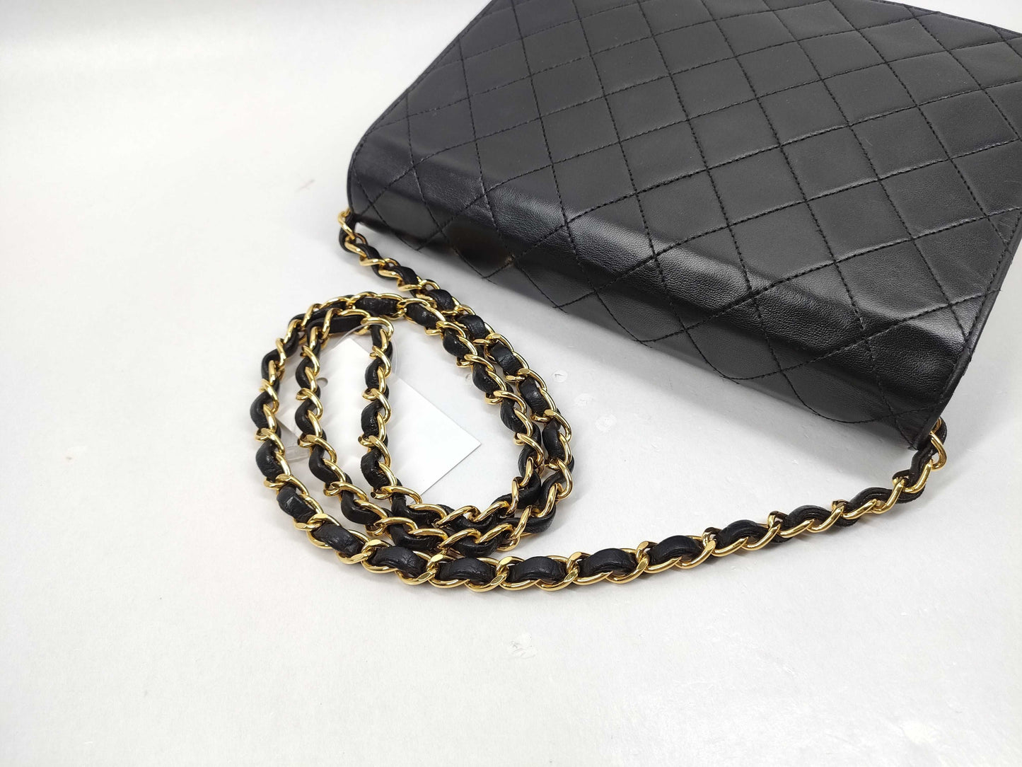 CHANEL Lambskin Matelasse 22 S Flap S Chain Push Lock Gold Shoulder Bag