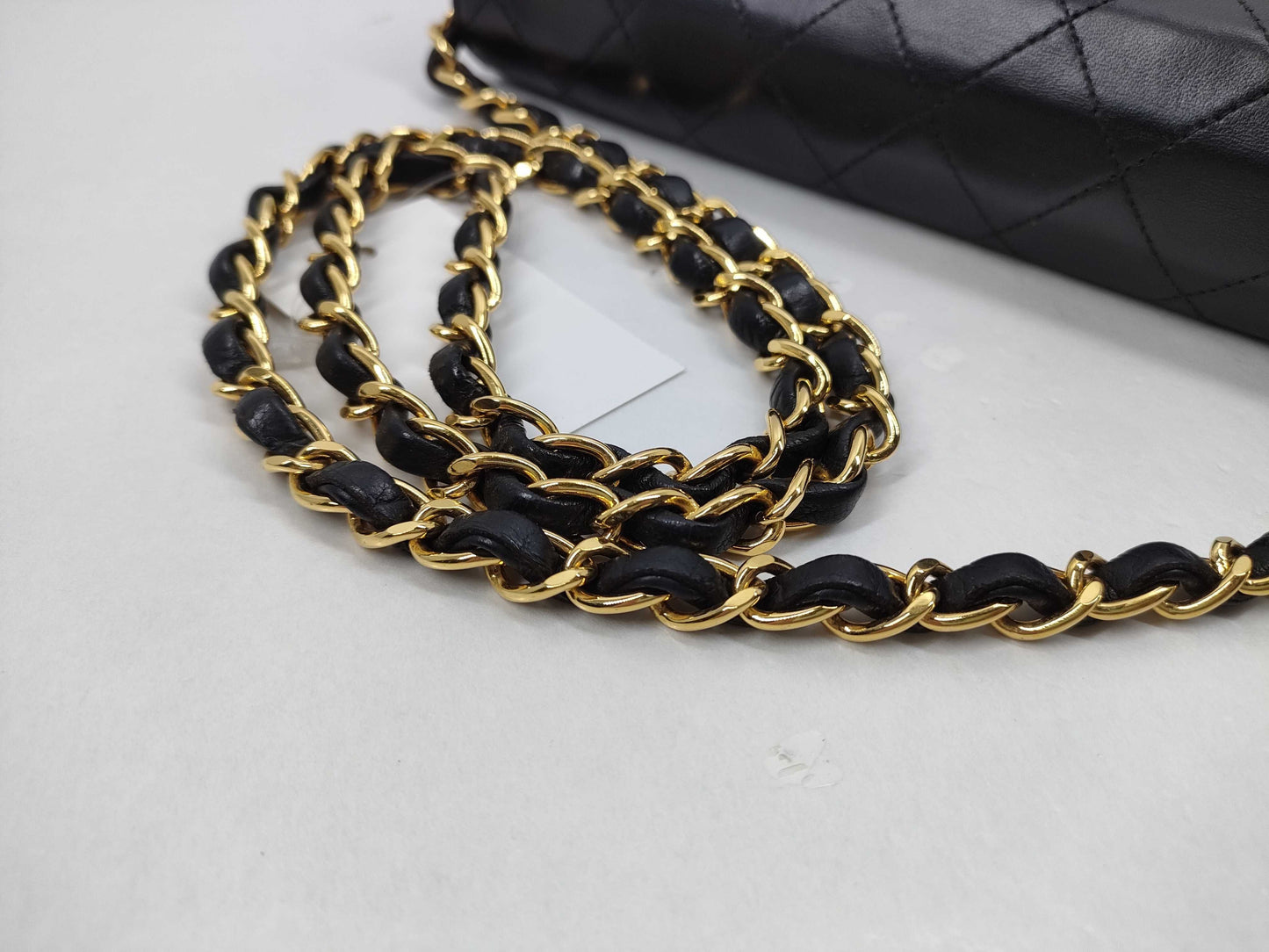 CHANEL Lambskin Matelasse 22 S Flap S Chain Push Lock Gold Shoulder Bag