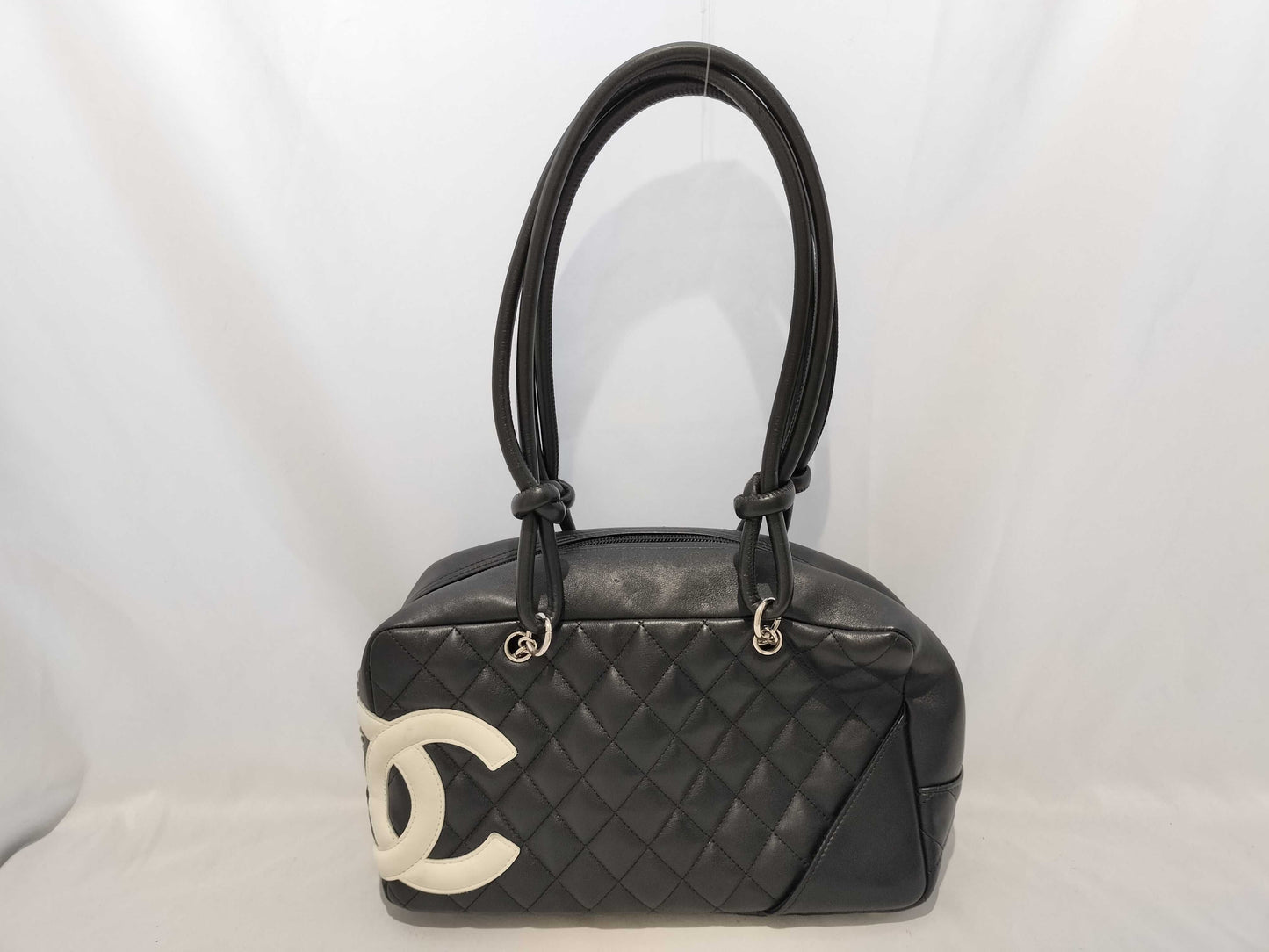 CHANEL Cambon Bowling Tote Black Handbag
