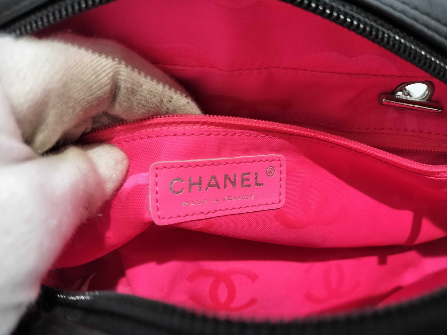 CHANEL Cambon Bowling Tote Black Handbag