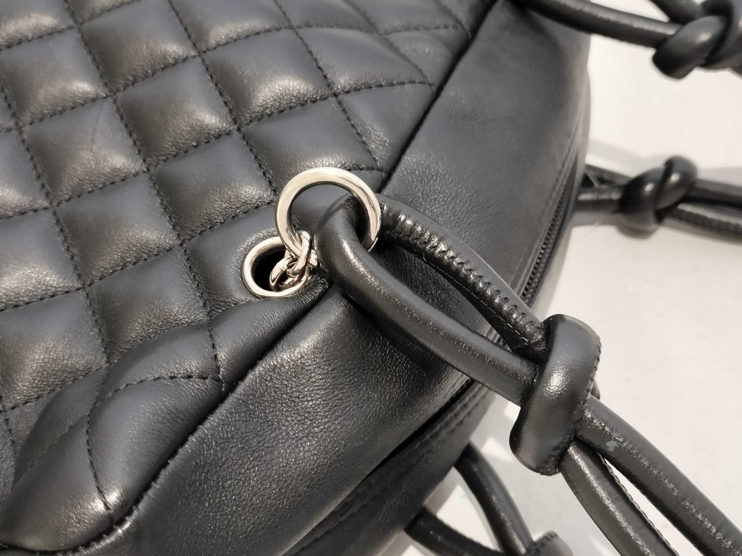 CHANEL Cambon Bowling Tote Black Handbag