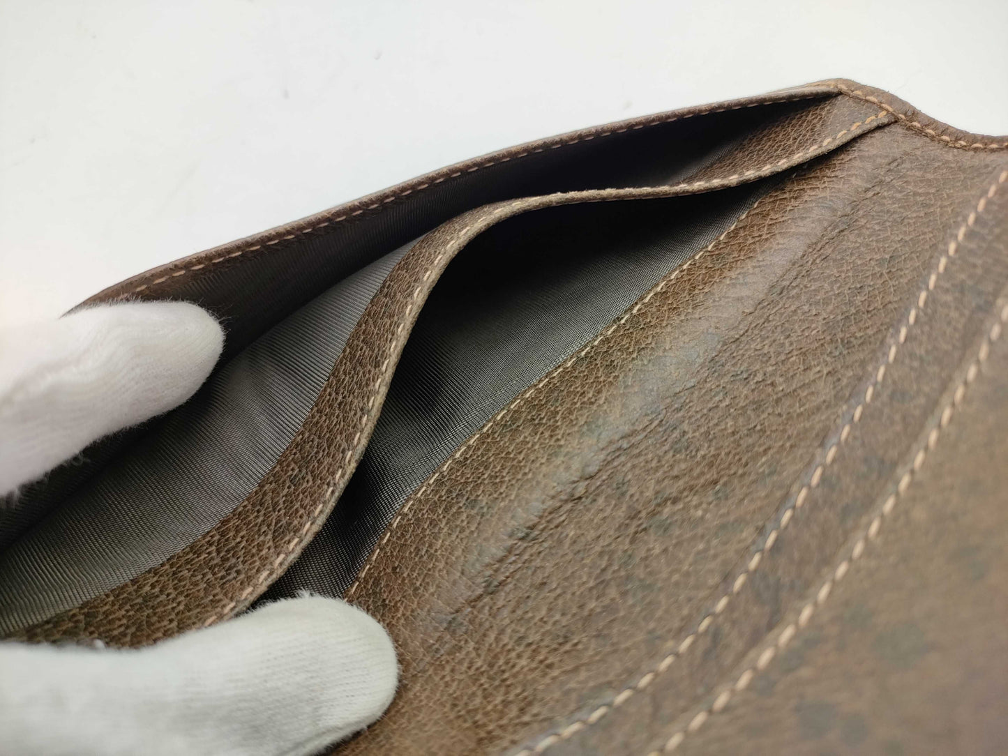 GUCCI Old Gucci Long Wallet Sherry Wallet