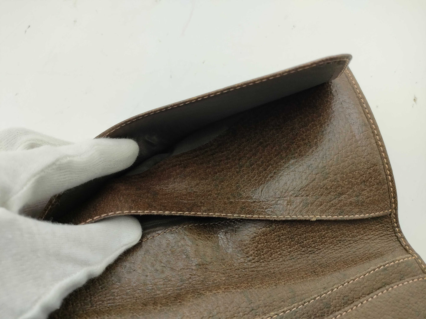 GUCCI Old Gucci Long Wallet Sherry Wallet