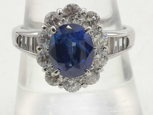 S2.461ct D1.32ct PT900 6.7g Ring