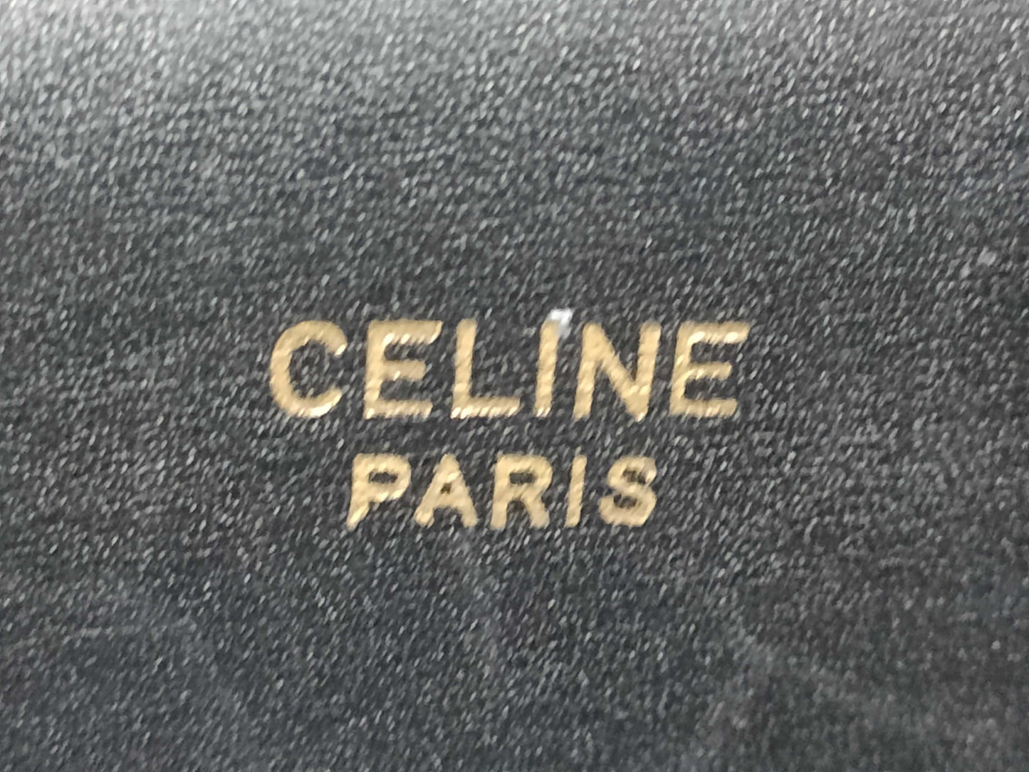 CELINE Triomphe Gold Hardware Leather Shoulder Bag Black Shoulder Bag