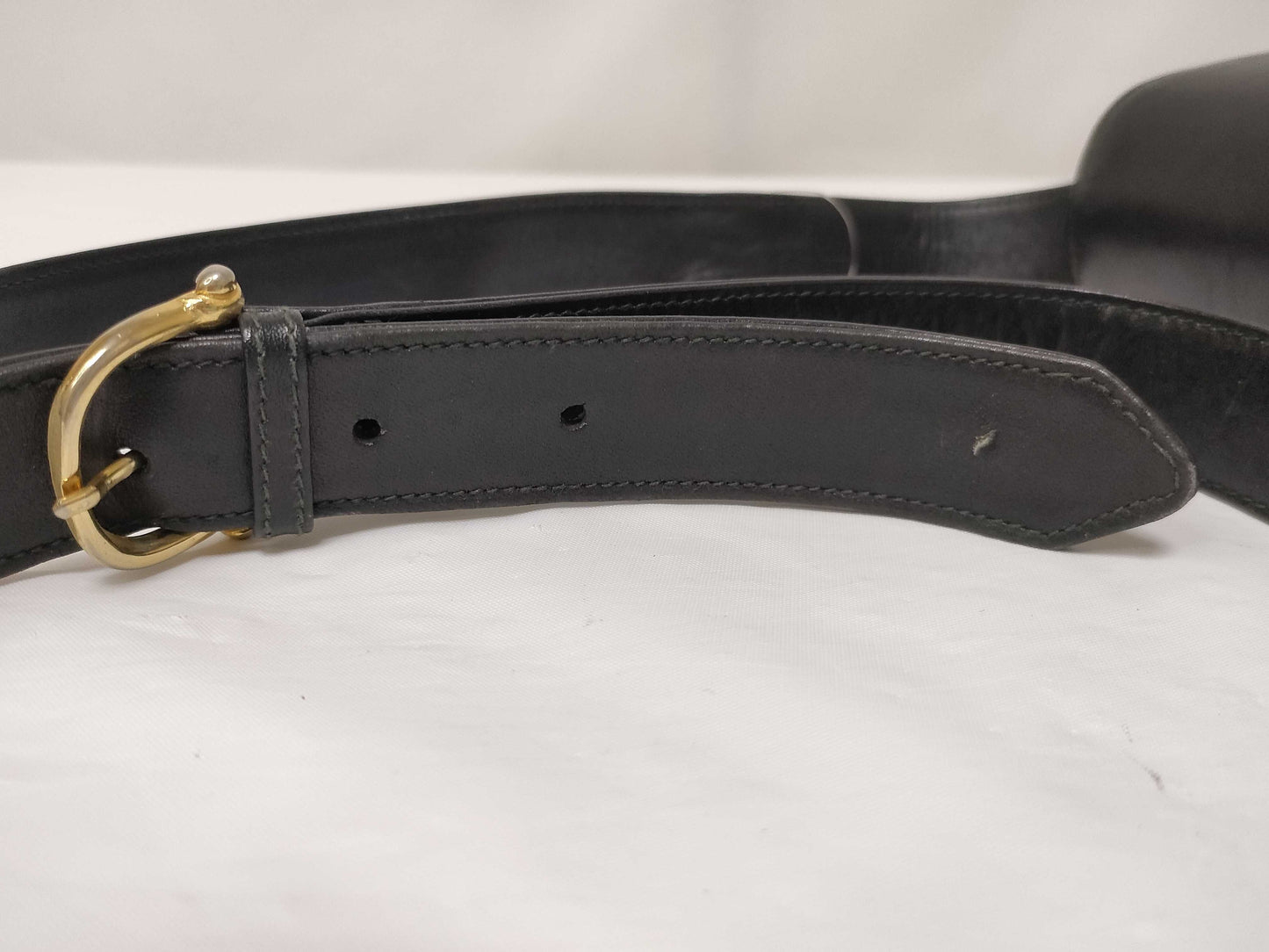 CELINE Triomphe Gold Hardware Leather Shoulder Bag Black Shoulder Bag
