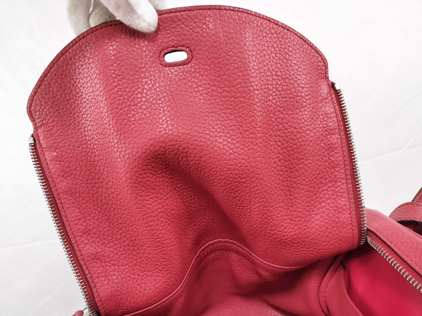 HERMES Lindy 34 Taurillon Red Handbag