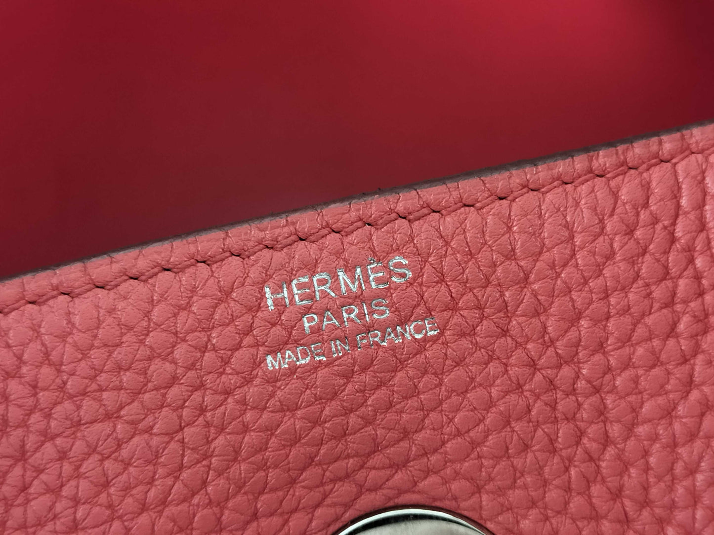 HERMES Lindy 34 Taurillon Red Handbag
