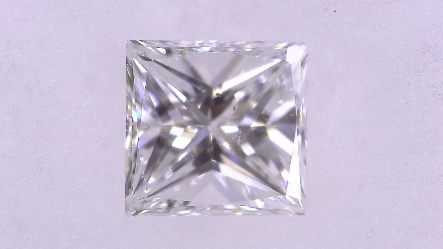 0.341ct E VS-2 ****/GD/GD NONE NATURAL 3.88-3.74X2.73mm SQ Diamond Loose