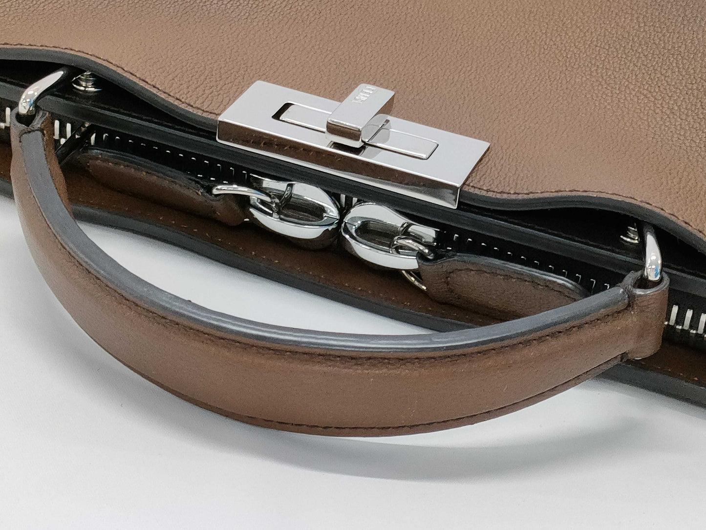 FENDI fashion show style large zipper business bag