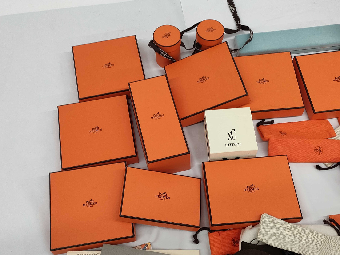 HERMES / Drawstring Bag / Empty Box etc. Large Set of Brand Empty Boxes