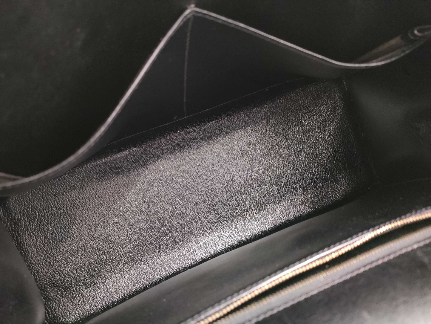 HERMES Kelly 32 Box Calf Leather Black GD Hardware 〇A Stamp Handbag