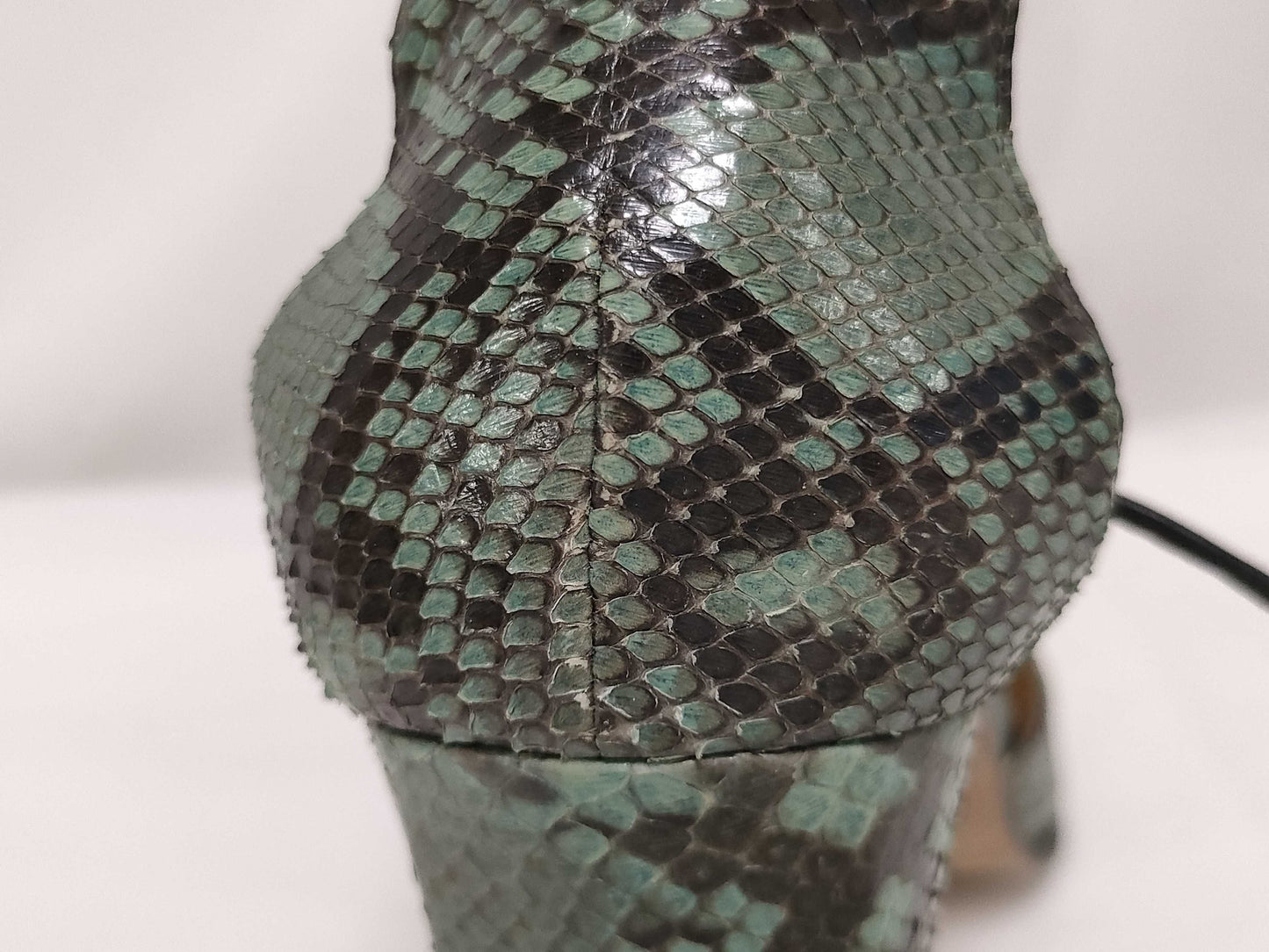 GUCCI Python print heeled sandals