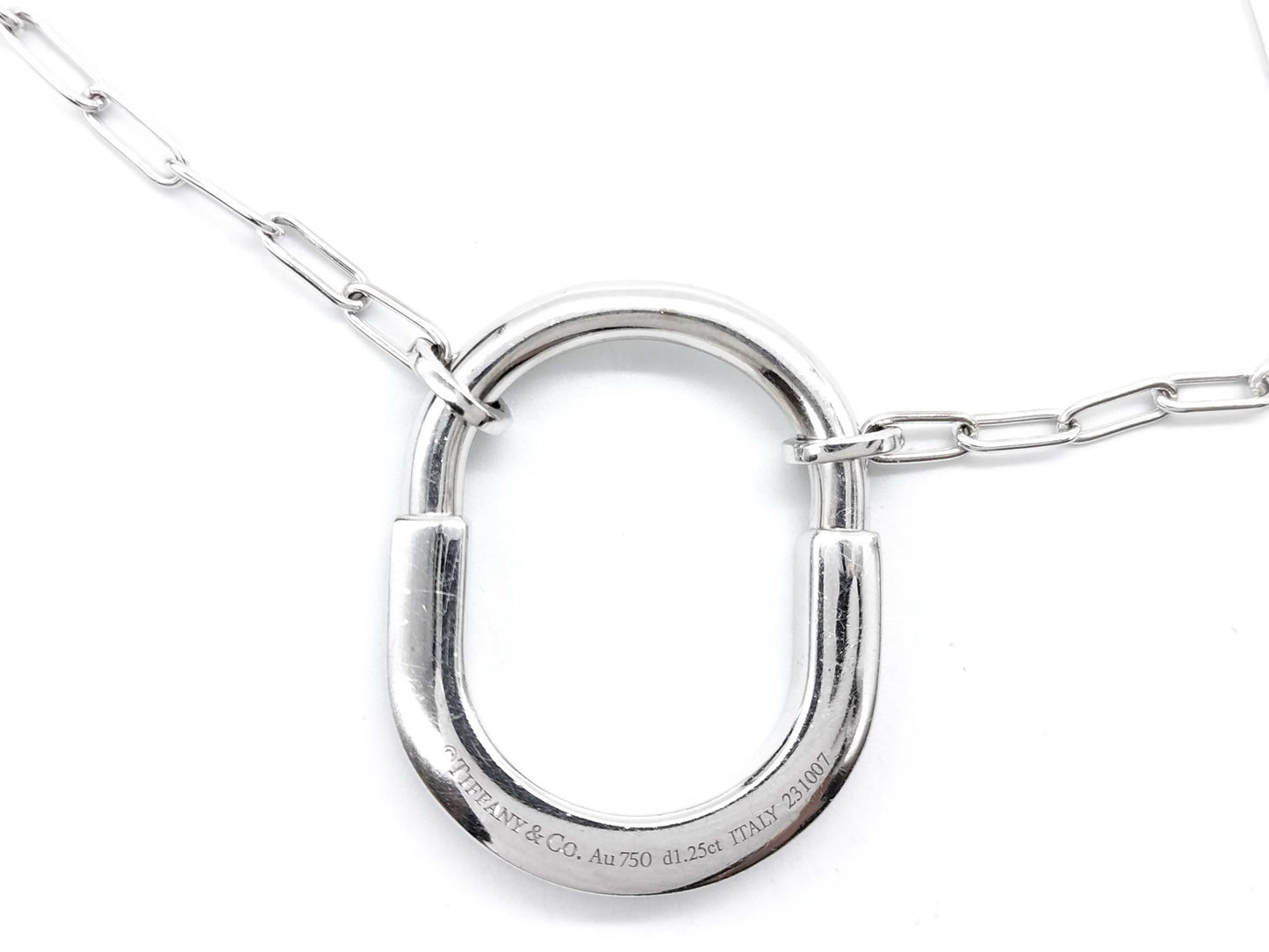 Tiffany & Co. Rock D1.25ct WG Au750 17.4g Necklace