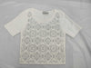CHANEL Knit Sweater Coco Chanel Short Sleeve White Top