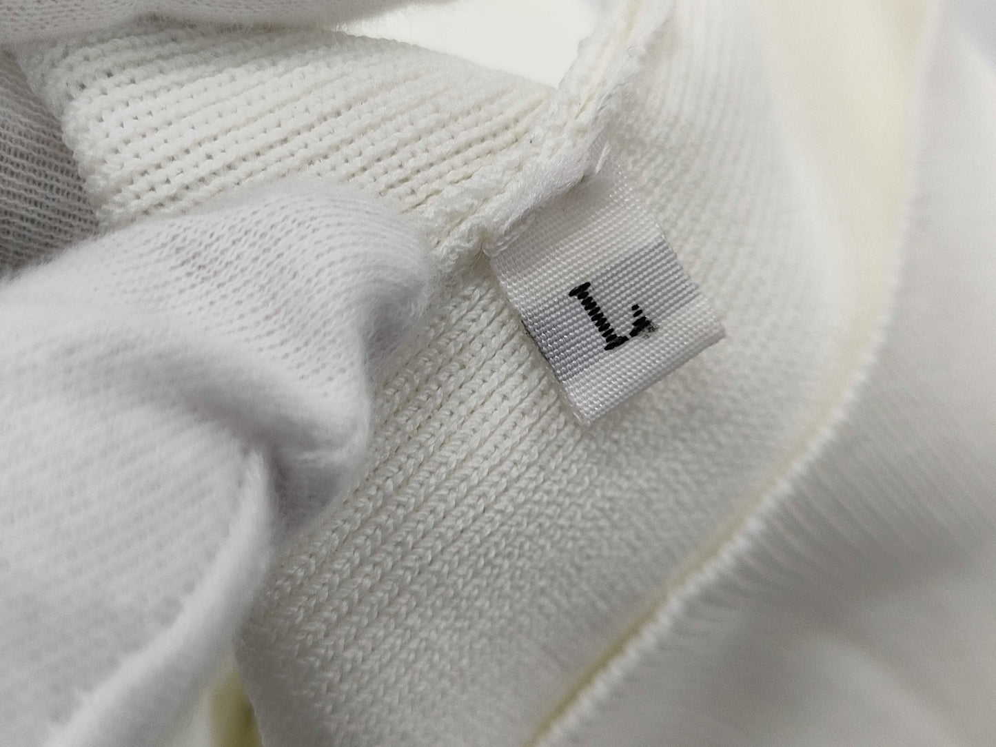 CHANEL Knit Sweater Coco Chanel Short Sleeve White Top