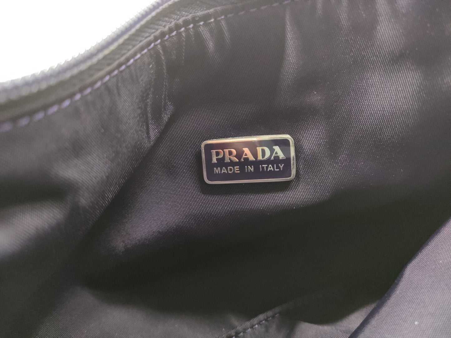 PRADA nylon pouch purple pouch