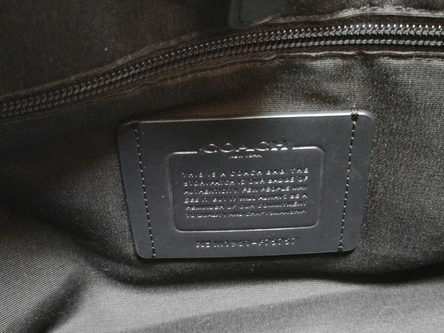 COACH F75757 2WAY Black Handbag