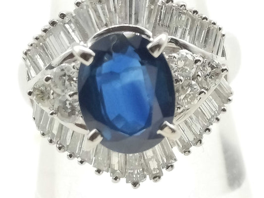 S3.02ct D1.49ct PT900 12.2g Ring