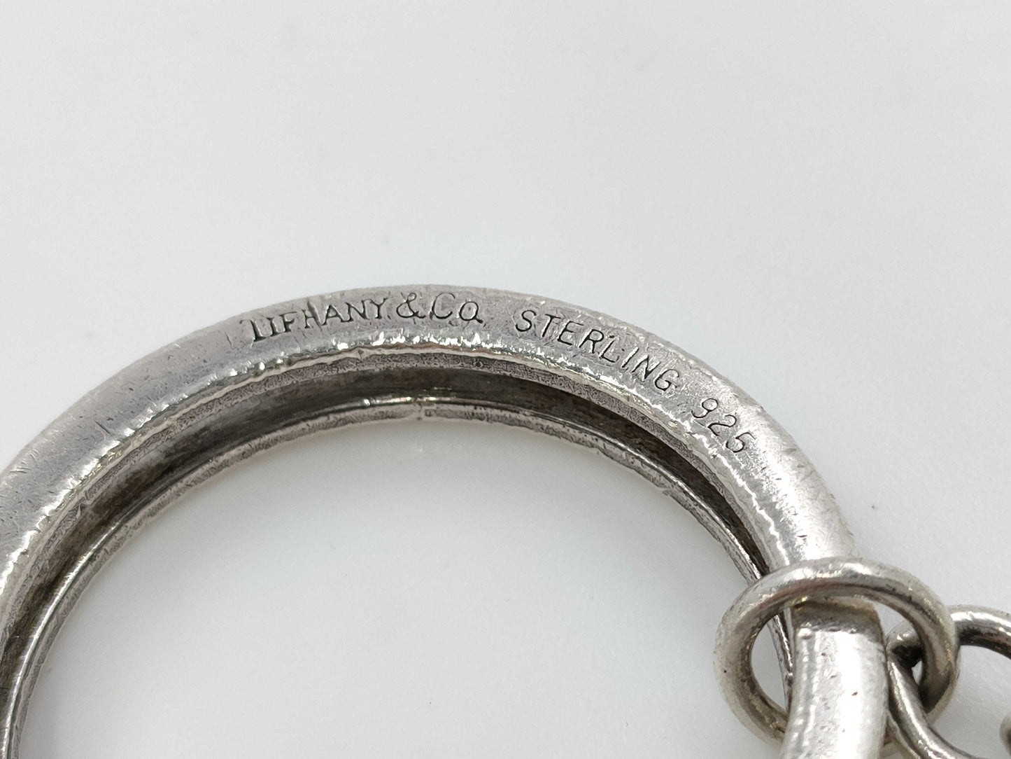 Tiffany & Co. Logo Bar Plate Keychain 14.5g Charm