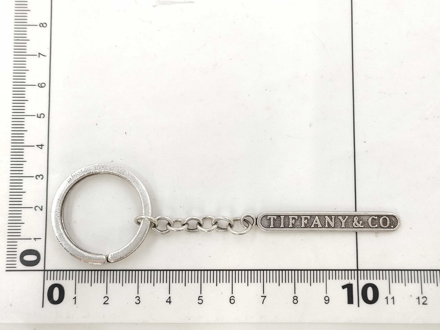 Tiffany & Co. Logo Bar Plate Keychain 14.5g Charm