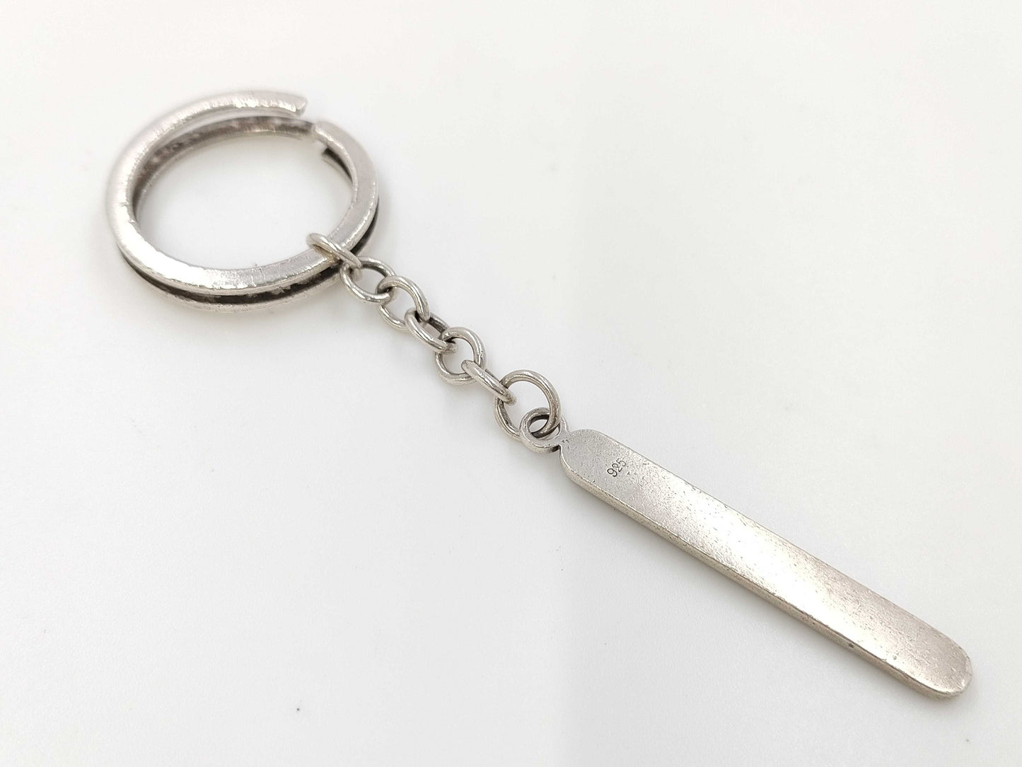 Tiffany & Co. Logo Bar Plate Keychain 14.5g Charm