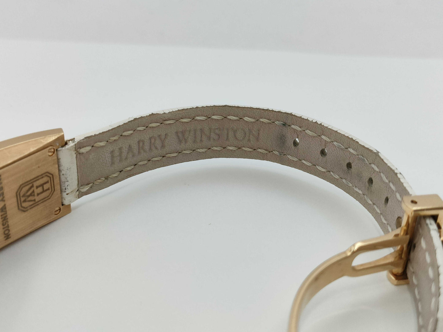 HARRY WINSTON Avenue C Mini 332LQR 051827 361 Shell Dial Quartz 18K Gold Women's Watch