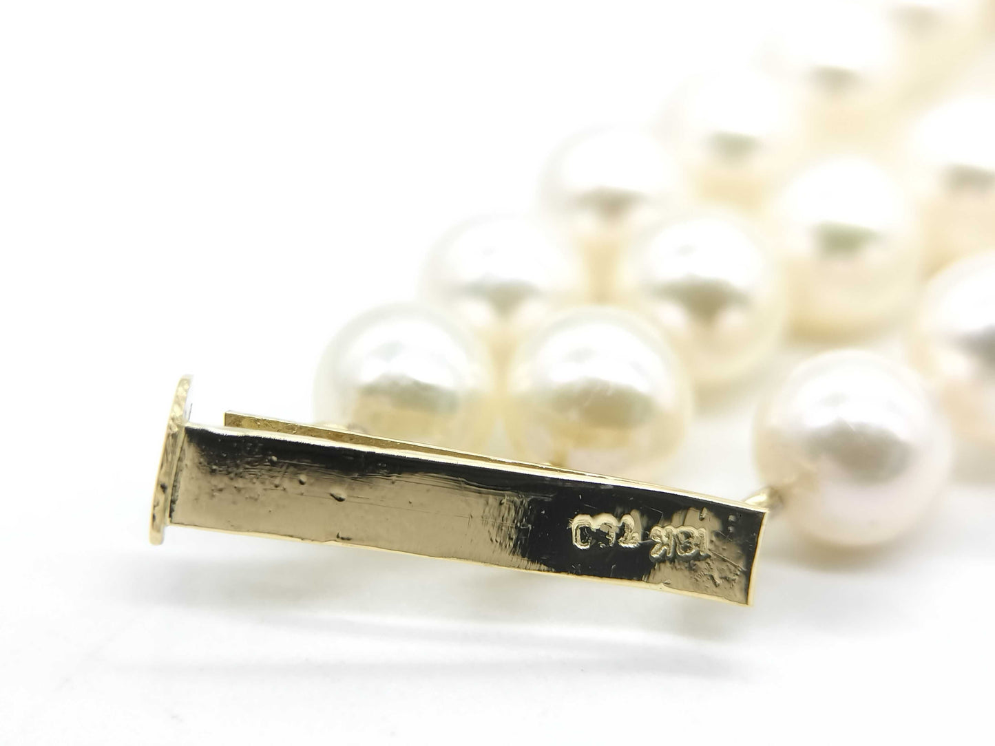 Akoya Pearl Diameter Approx. 5.5mm-6.0mm Triple K18 33.2g Bracelet Bangle